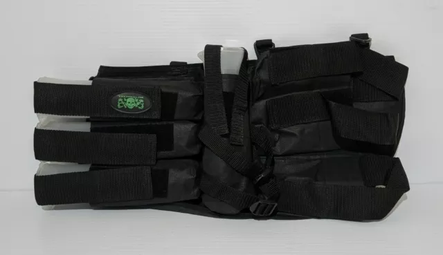 Paintball Harness Pod Pack W/ 4 Pods & Spaces For 7 Pods See Pictures Sold As Is