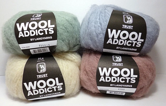 Wolle zum Stricken: TRUST v.LangYarns 50 g Knäuel 8 Farben Naturgarn Alpaca