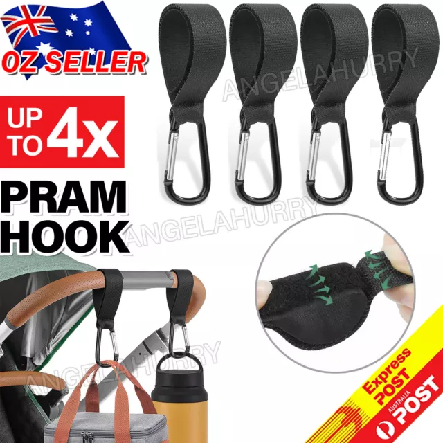 2x Pram Hook Baby Kids Stroller Hook Shopping Bag Clip Carrier Hanger NEW