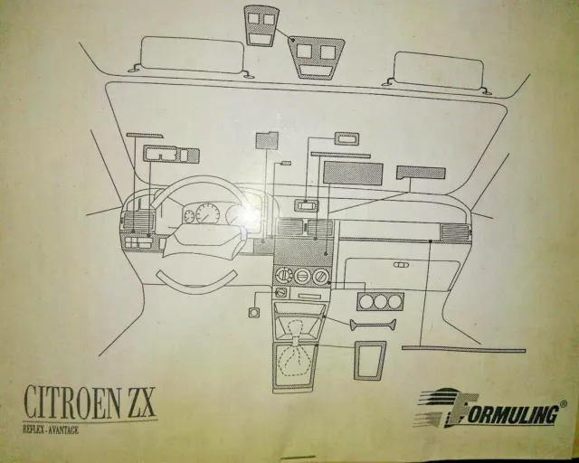 Habillage de tableau de bord loupe d'orme pour CITROEN ZX