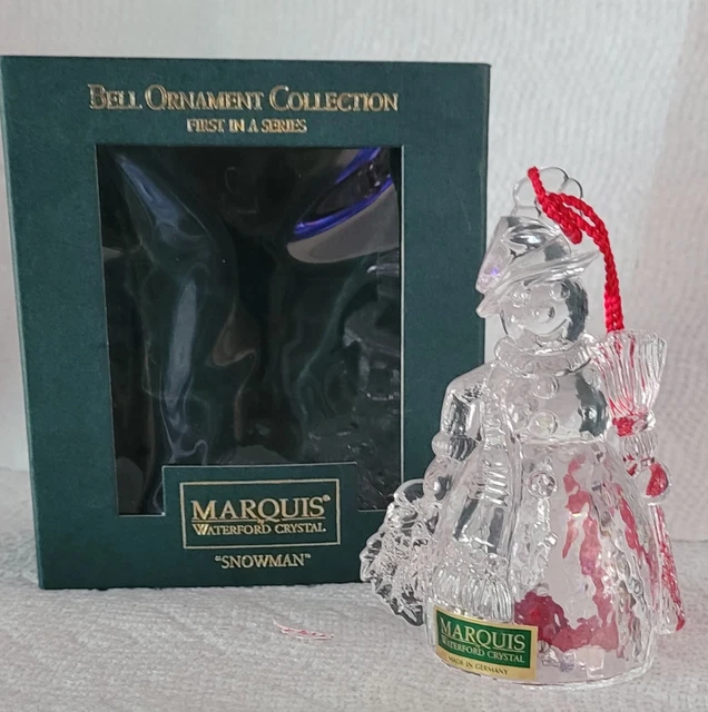Waterford Marquis Snowman Christmas Bell Ornament 1st in Series W/Box & Brochure Waterford Marquis Snowman Christmas Bell Ornament 1st in Series W/Box & Brochure