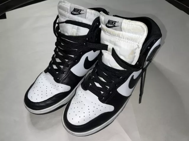 Nike Dunk High Retro Shoes Panda Black White DD1399-105 Men's 10 Used