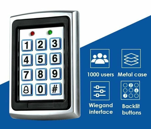 125KHZ RFID CARD Password Door Access Controller Keyboard RFID Reader