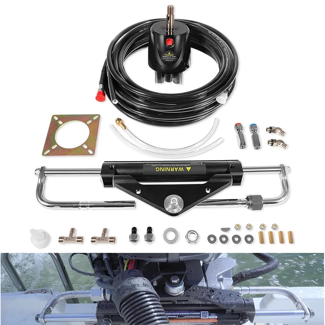 BOAT HYDRAULIC STEERING System Kit Marine Outboard Steering Cylinder