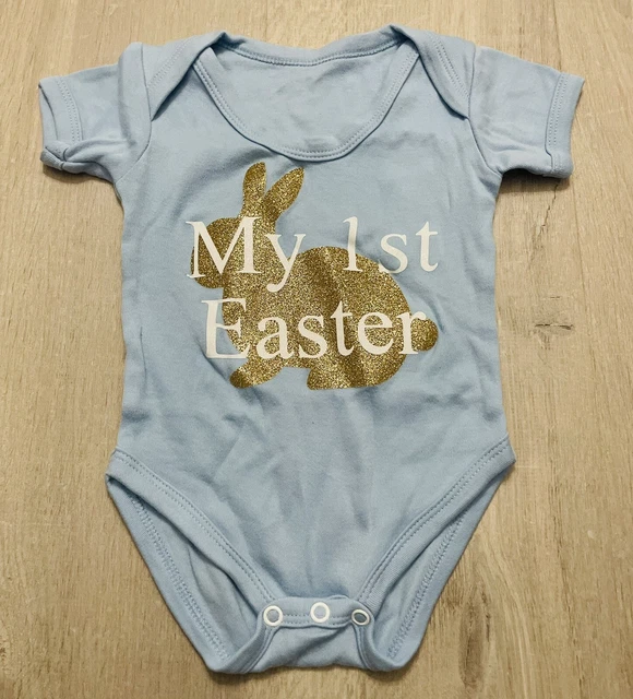 Blue Baby Romper My First Easter Aged 0-3 Months