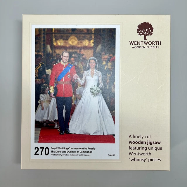 Wentworth Wooden Jigsaw Puzzle Royal Wedding William & Kate 270 Pieces Complete