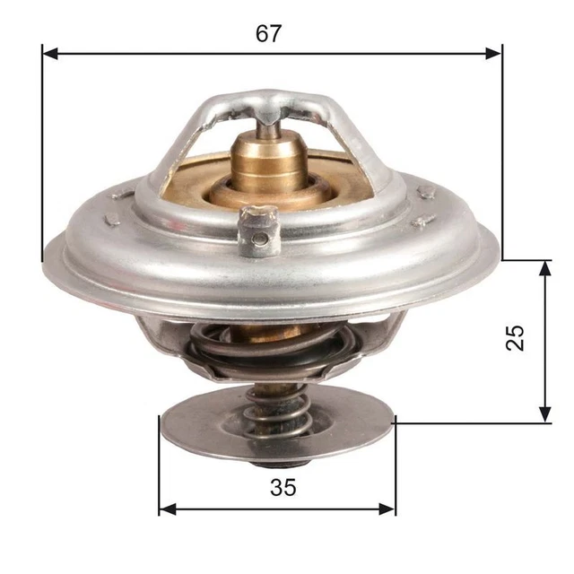 Termostato De Refrigerante Gates TH386103G1 - Repuesto De Calidad Para Sistemas De Refrigeración De Vehículos