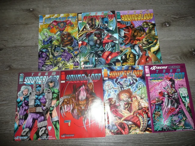 Lot Of 7 Team Youngblood Image Comic Books # 1 2 3 4 5 6 7 NM 1st Prints