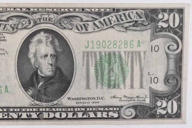 CRISP - 1934 $20 Federal Reserve Note FRN Crisp Vintage *688