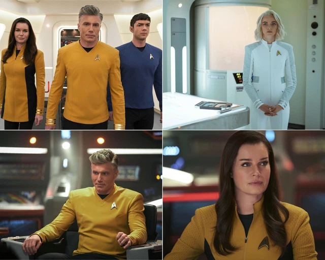 SET OF FOUR STAR TREK STRANGE NEW WORLDS 10 x 8 PHOTO'S,LOT.FREE POSTAGE! 78 6M
