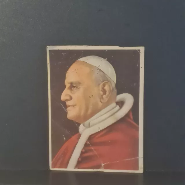 Pope John XXIII Vintage Postcard Collegio Missionario S. Cuore Andria Bari Italy