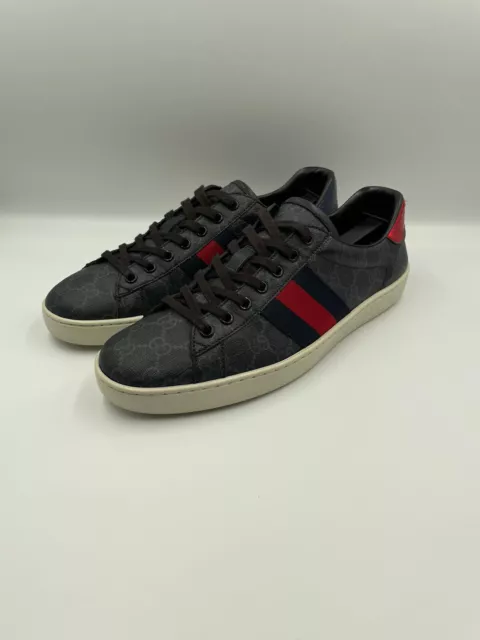 Gucci GG Supreme Canvas Ace Low Top Sneakers 429445 Size 7 G or 8 US 41 EUR