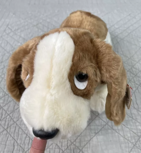 Beanie Buddy Tracker the Basset Hound Dog 1998 Plush Toy Stuffed Animal 11.5”