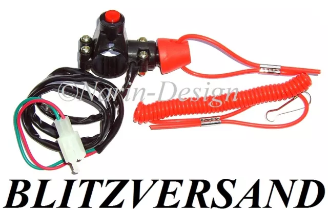 Kill Switch Schalter + Knopf - Notaus Notausschalter Dirt Bike Pit Bike Cross