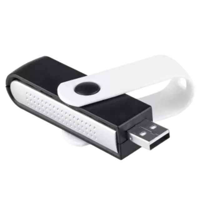USB Ionic Oxygen Bar Freshener Air Purifier Ionizer For Laptop Black+Whi7H