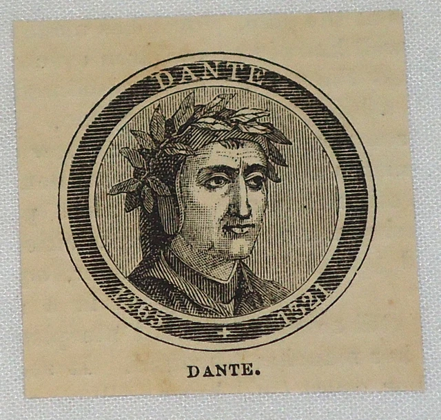 Piccolo 1881 Rivista Incisione ~ Dante ~ Italia
