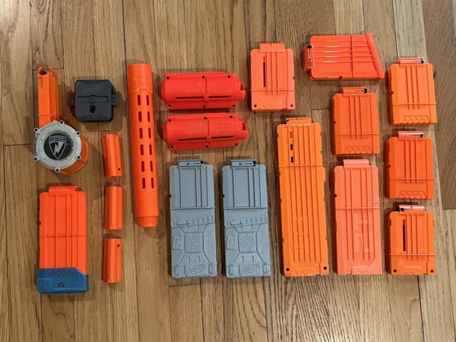 Nerf Magazines Drums & Barrels Lot Extenders Scopes N-Strike Accessories