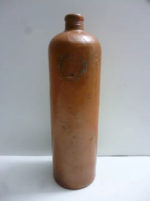 Mineralwasserflasche ROISDORFER-MINERALQUELLE,Vintage, glasiertes Steingut 1900