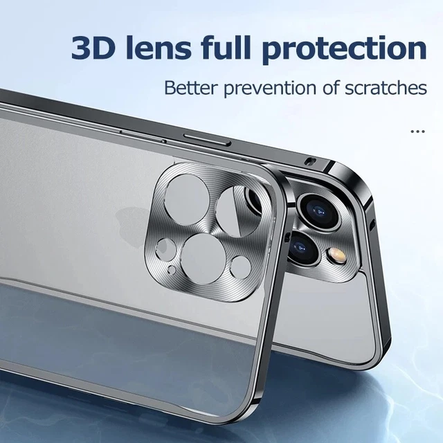 Metall Handy Hülle Für iPhone 11 12 13 14 Pro Max Schutz Case Tasche 8