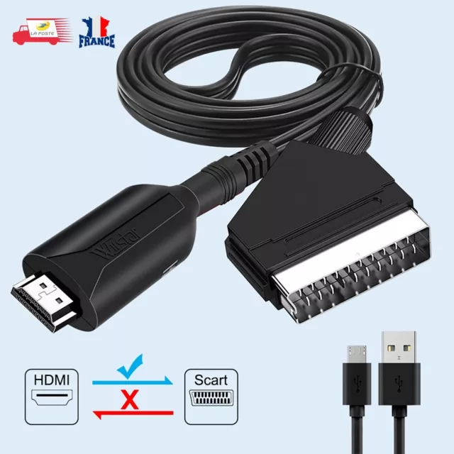 Convertisseur HDMI vers Péritel SCART, Câble haut de gamme Audio vidéo PAL/NTSC