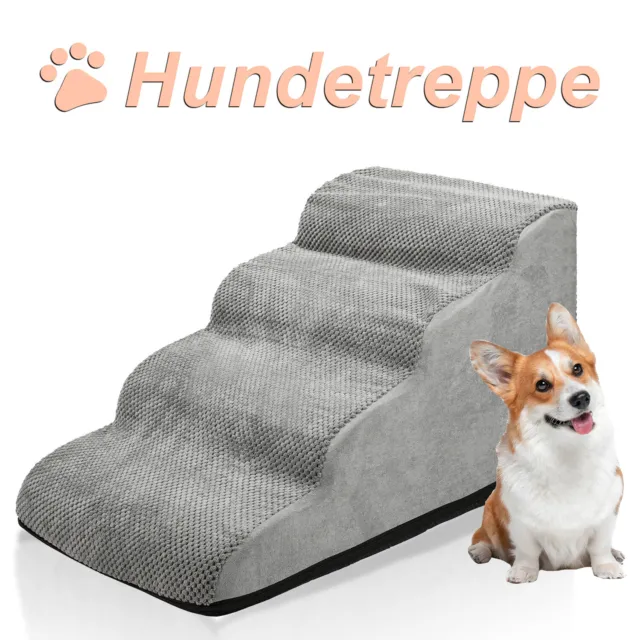 Hunderampe Tragbare Anti Rutsch Tierrampe 3/4-stufige Hundetreppe Petwalk