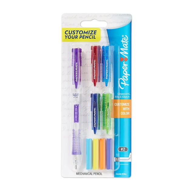 Papermate Clearpoint Purple Mix & Match 0.7mm Mechanical Pencil Starter Kit New