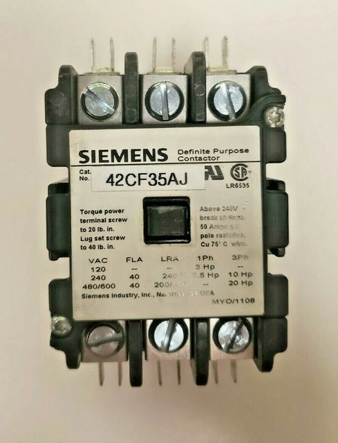 Siemens Definitive Purpose Contractor 42CF35AJ 3 Phase 40 A New In Box