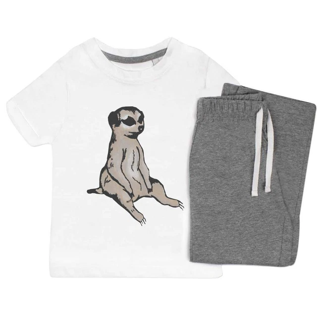 'Sitting Meerkat' Kids Nightwear / Pyjama Set (KP034512)