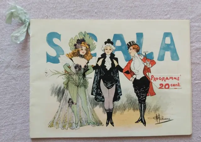Rare Programme Scala Du 30 Octobre 1898 Le Nouveau Jeu De L'amour Et Du Hasard