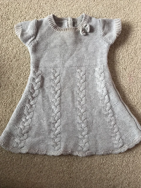 Girls 6-9 Months Grey Dress Primark Baby Girl