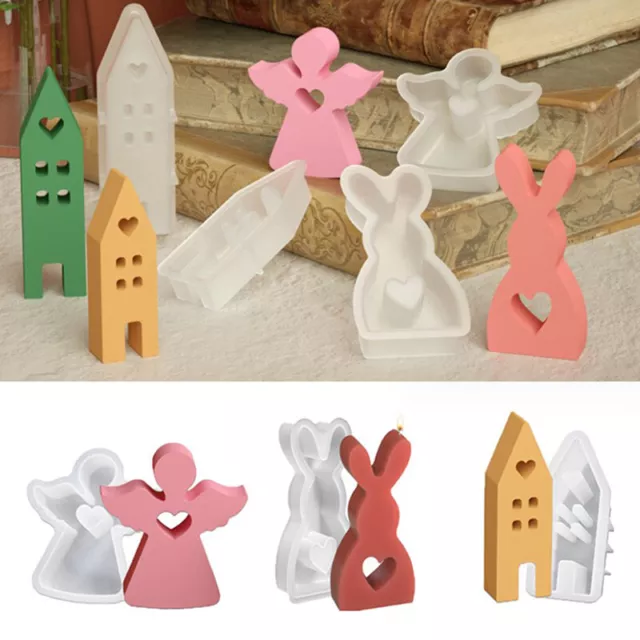 3d Love Angel Candle Moule de Silicone Forme Ange -wf