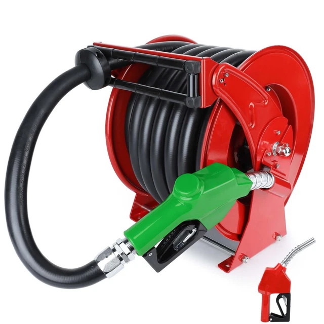 RETRACTABLE DIESEL FUEL Hose Reel 1 X 50 With Fueling Nozzle For 