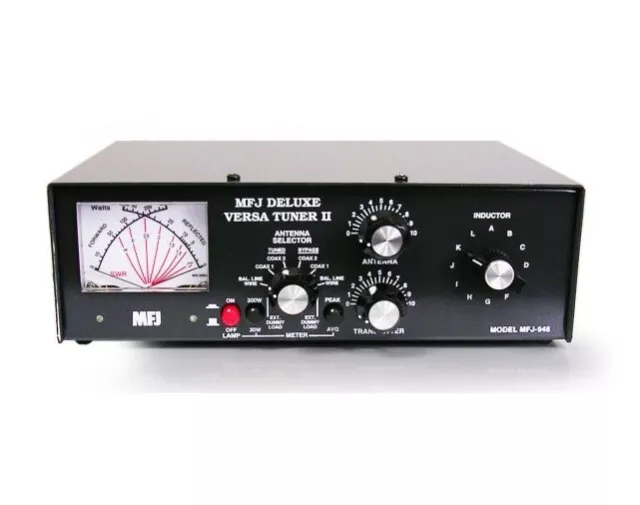 ANTENNA TUNER - MFJ-948 - 1.8 TO 30MHz 300W (DELUXE MANUAL TUNER)