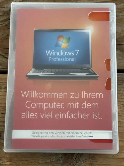 Windows 7 Professional, 32 bit / SP1 mit DVD, OEM Vollversion mit MwSt Rechnung