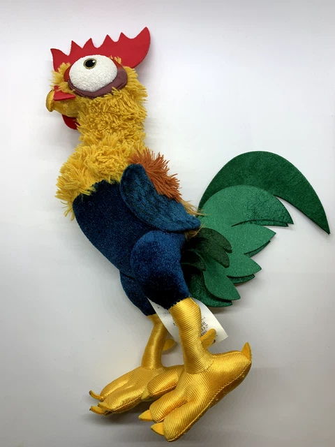 Disney Store HEI HEI Plush Rooster/Chicken (Moana) Plush Stuffed Animal 13.5"