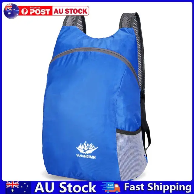 AU Foldable Backpack Outdoor Travel Waterproof Sports Hiking Daypacks (Blue)