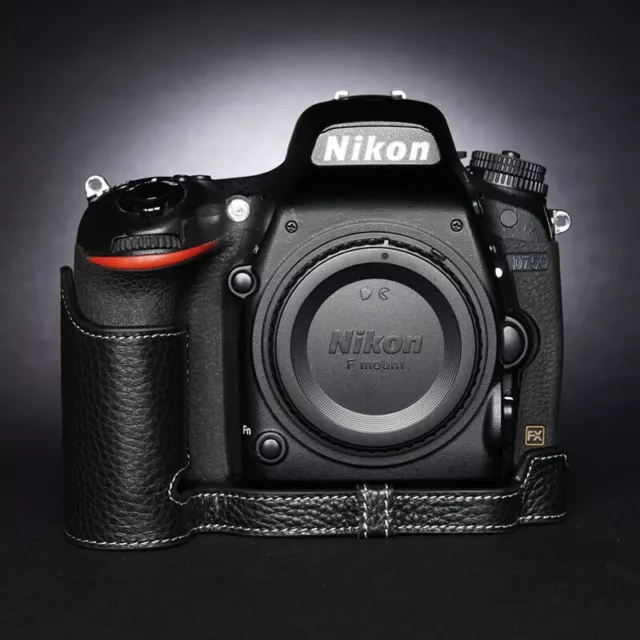 Handmade Genuine Leather Half Camera Case Cover For Nikon D850 D750