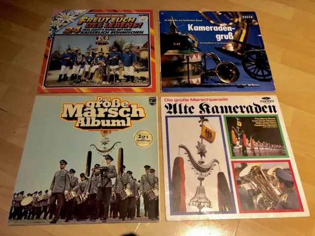 Kameraden Gruß Marsch Album Alte Kameraden Kaiserlich Bömisch LP Vinyl Set 4 stk