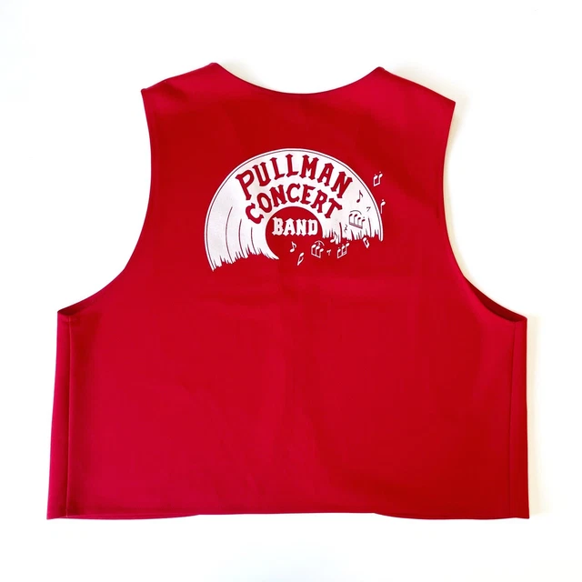 Vintage High School Concert Band Vest Unisex Size Large Washington State Pullman