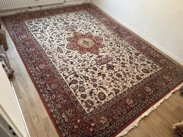 Isfahan Orientteppich Handgeknüpft 350x250cm rug carpet Esfahan Vintage