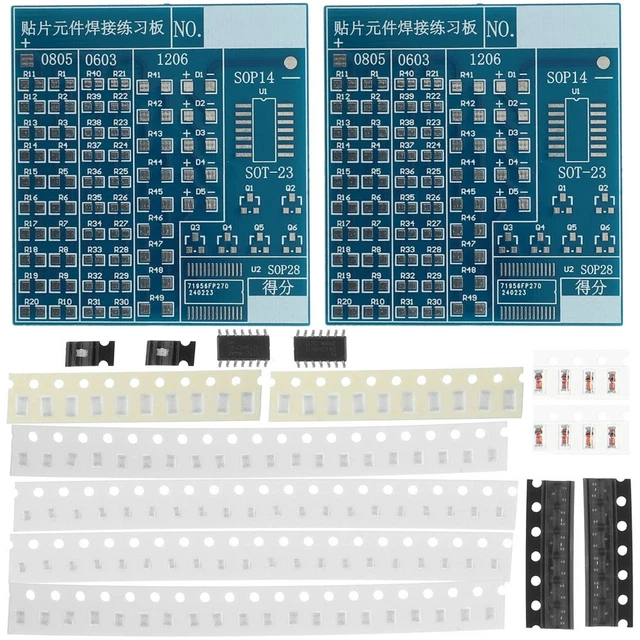 Kit Soudure CMS – Carte D’entraînement Avec 77 Composants SMD, Pratique Pour étudiants Et Passionnés électronique