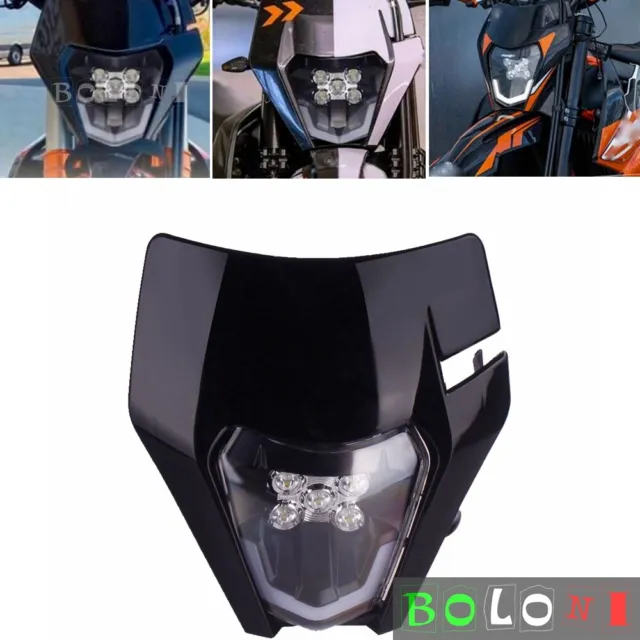 LED Headlight For KTM EXC XCF XCW Enduro Yamaha YZ125 YZ250F WR250 WR450F TTR250