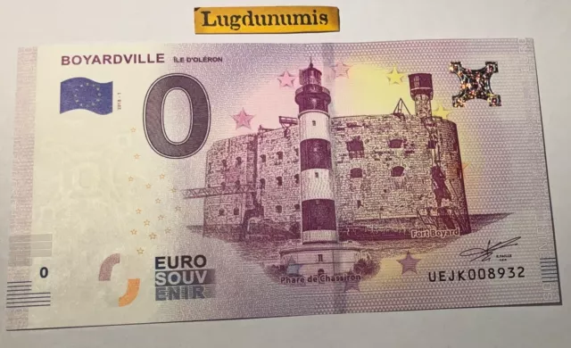 Billet 0 Euro Boyardville 2018-1 euro souvenir touristique