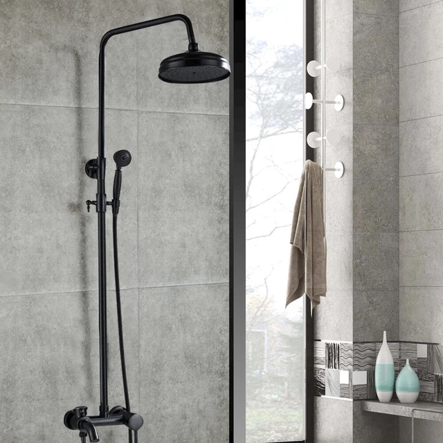 Retro Dusche ANTIK RETRO REGENDUSCHE Duschsystem Nostalgie Duschset Dusch Armatur ...