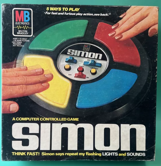 Vtg 1978 Simon Says Electronic Game Milton Bradley MB Box Tested Original Box