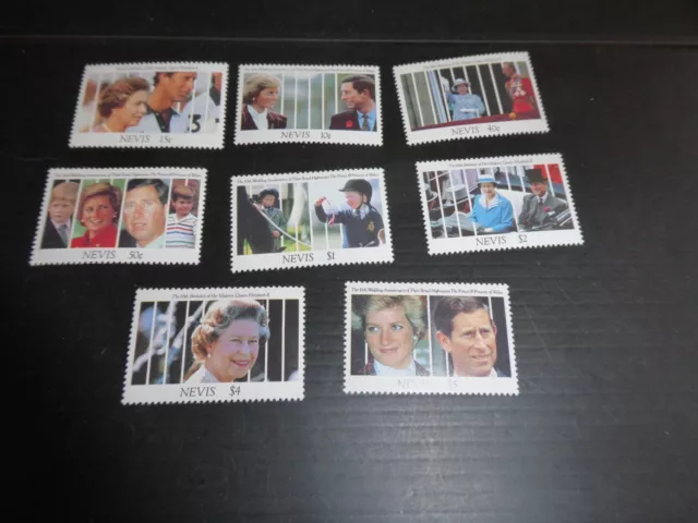 Nevis 1991 Sg 622-630 65Th Birth Of Queen & 10Th Anniv Of Wedding Of Charle  Mnh