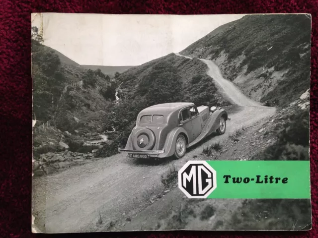 MG SA Two Litre Dealer Sales Brochure - 1938 - Original - Good Condition