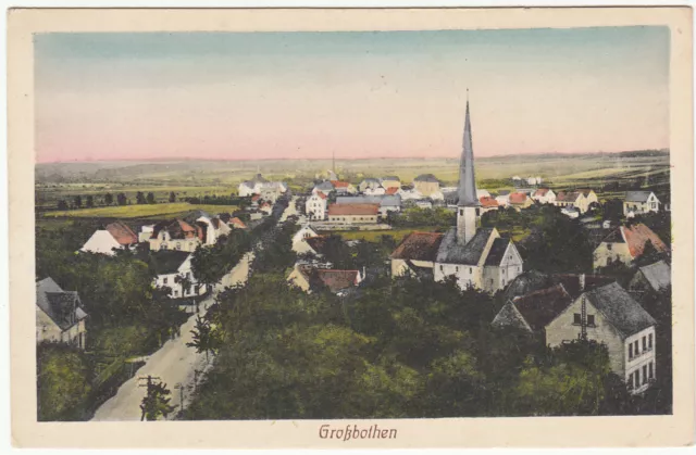 AK GROßBOTHEN bei Grimma um 1910 Ortsansicht mit Kirche   ( 2197