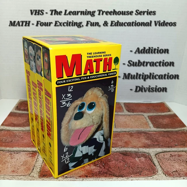 LEARNING TREEHOUSE SERIES VHS Math (RARE) Four Complete Set 1996 ...