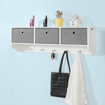 Portaoggetti per la frigo,Bianco FRG149-W,IT SoBuy® Mensola da Appendere 